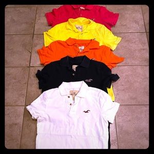 5 Medium Men’s Hollister Polo Shirts